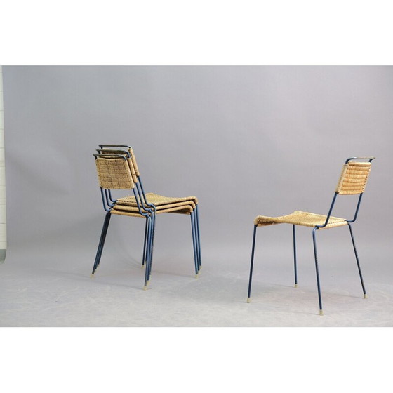 Image 1 of Set van 4 vintage stapelbare stoelen van Paul Schneider Esleben voor Wilde en Spieth, Duitsland 1950