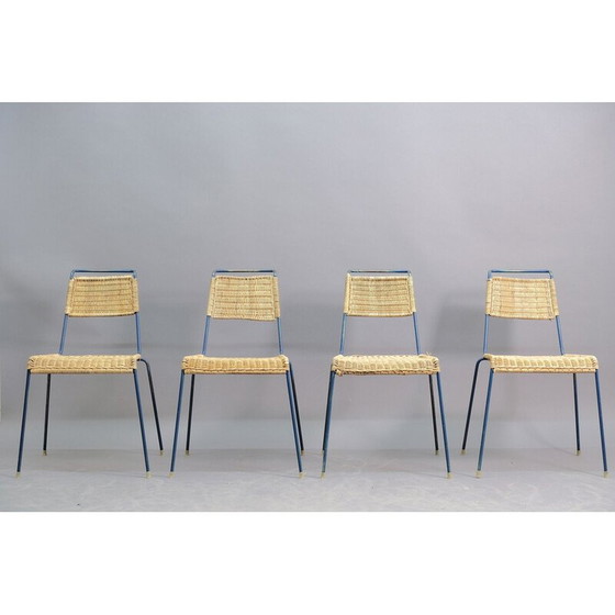 Image 1 of Set van 4 vintage stapelbare stoelen van Paul Schneider Esleben voor Wilde en Spieth, Duitsland 1950
