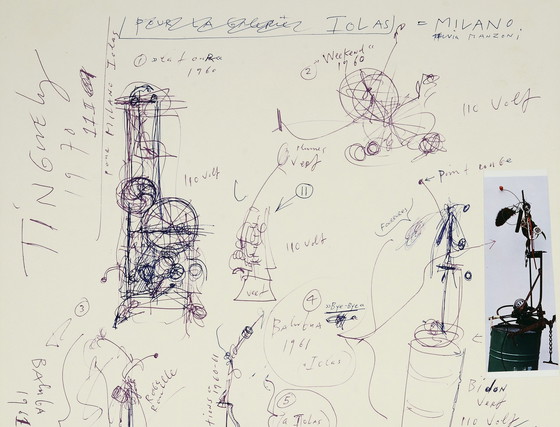 Image 1 of Jean Tinguely - affiche - 'Tentoonstelling 60's design- 70's design'