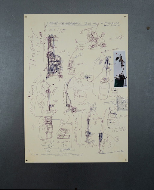 Jean Tinguely - affiche - 'Tentoonstelling 60's design- 70's design'