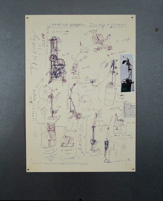 Image 1 of Jean Tinguely - affiche - 'Tentoonstelling 60's design- 70's design'