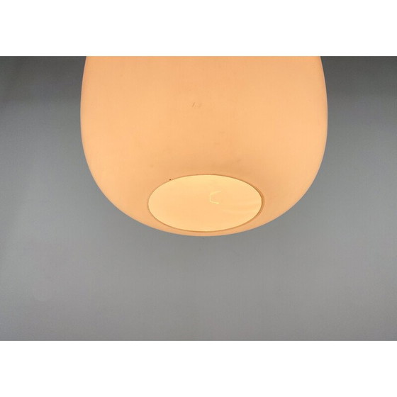 Image 1 of Vintage hanglamp van hout en glas voor Uluv, Tsjecho-Slowakije 1960