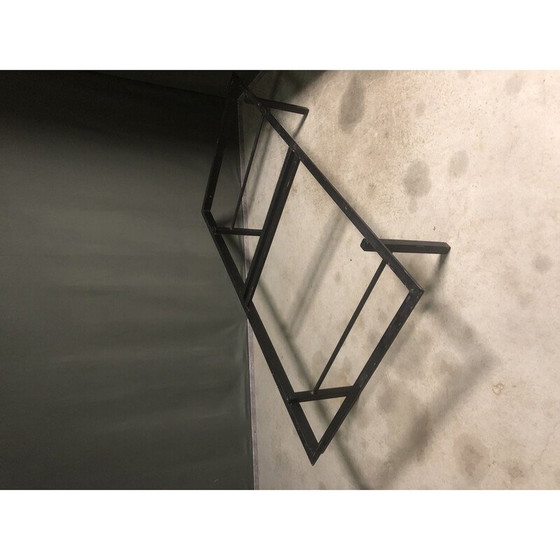 Image 1 of Vintage metalen en teakhouten drankenkastbank van Robin Day voor Hille, 1960