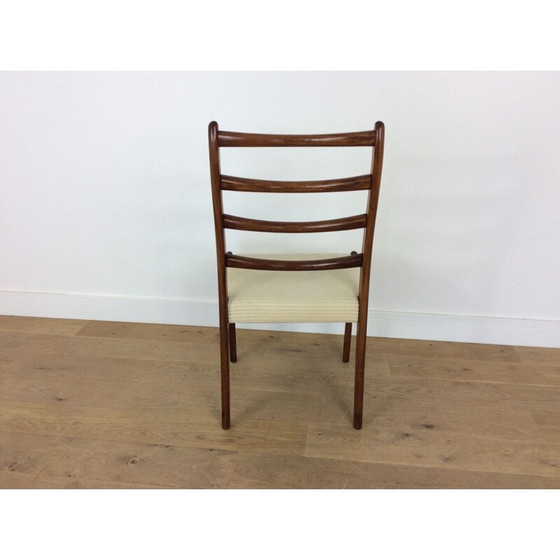 Image 1 of Set van 6 vintage palissander eetkamerstoelen met ladderrug 1960