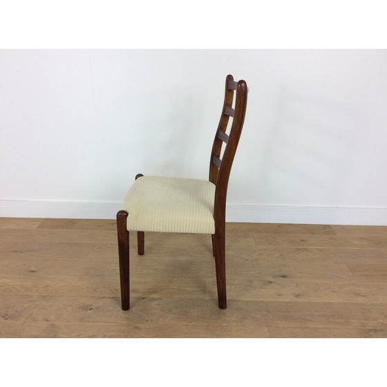 Image 1 of Set van 6 vintage palissander eetkamerstoelen met ladderrug 1960