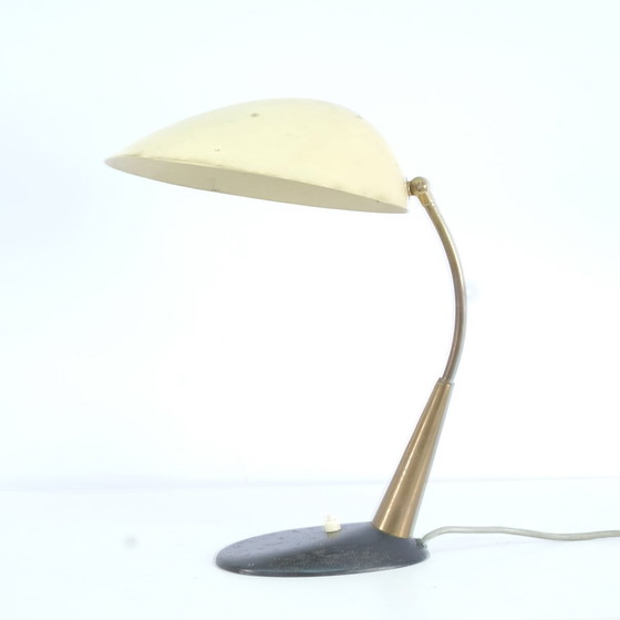 Image 1 of Vintage Italiaanse Tafellampen met metalen kap, jaren 60