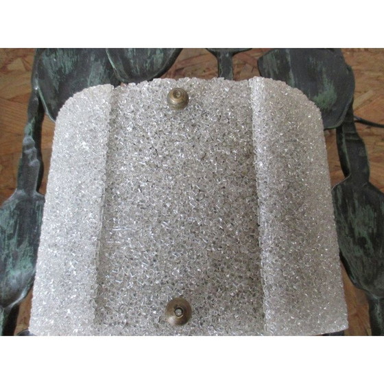 Image 1 of Paar vintage brutalistische smeedijzeren wandlampen van Tom Ahlstrom, 1960