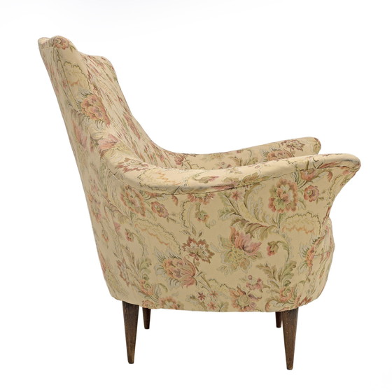 Image 1 of Mid Century Moderne Italiaanse Sofa en Twee Fauteuils, Model Manta, 1950S