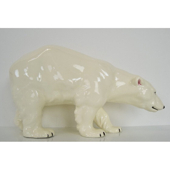 Image 1 of Vintage porseleinen ijsbeer sculptuur voor Royal Dux, Tsjecho-Slowakije 1925
