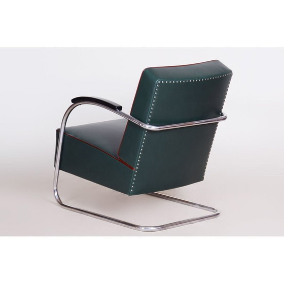 Image 1 of Vintage blauwe Bauhaus fauteuil van Mucke Melder, jaren 1930