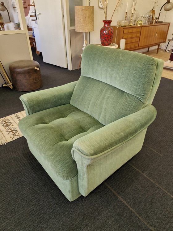 Image 1 of Vintage Elementenbank 70S Velours Groen