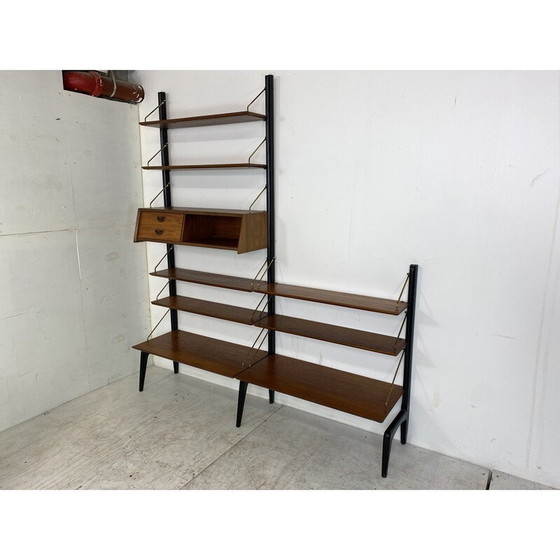 Image 1 of Vintage Scandinavisch teakhouten wandmeubel van Louis Van Teeffelen voor Wébé, jaren 1950