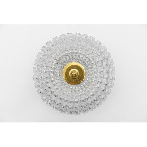 Vintage glazen plafondlamp voor Limburg, Duitsland 1960