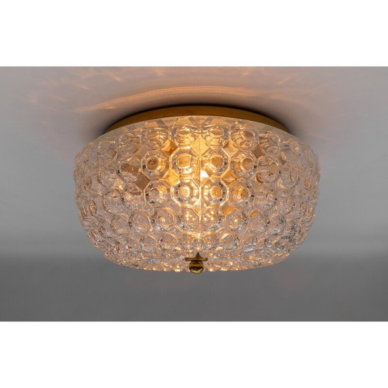 Image 1 of Vintage glazen plafondlamp voor Limburg, Duitsland 1960