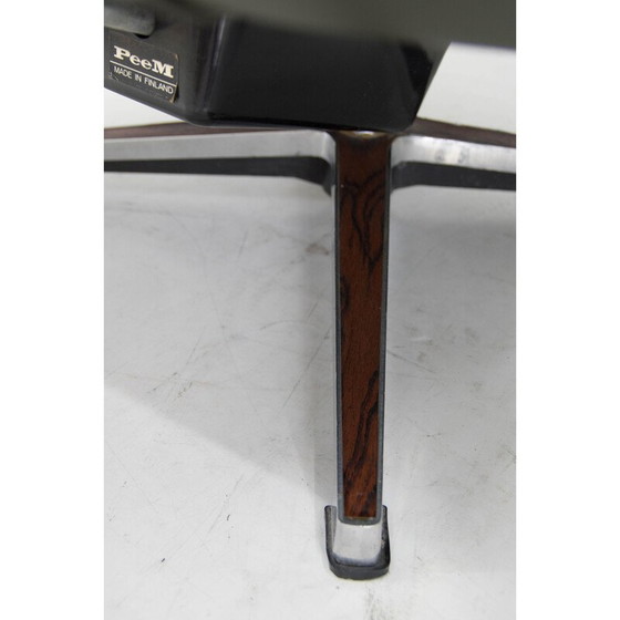 Image 1 of Paar mid century draaibare leren fauteuils, Finland 1970