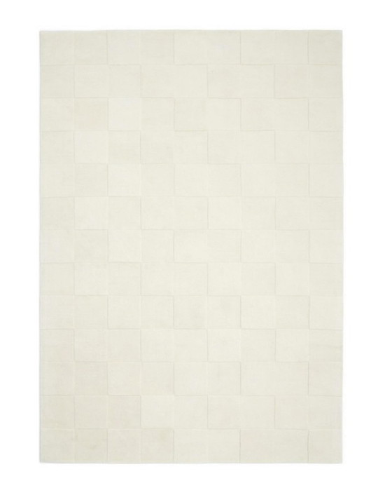 Image 1 of Fest Vloerkleed Checks Beige In 299 X 207Cm Wol Katoen