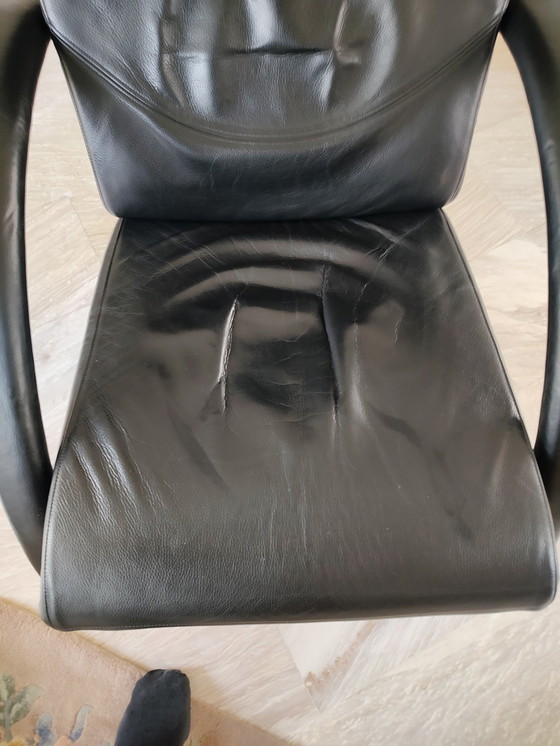 Image 1 of Rolf Benz 3100 relaxfauteuil zwart leer