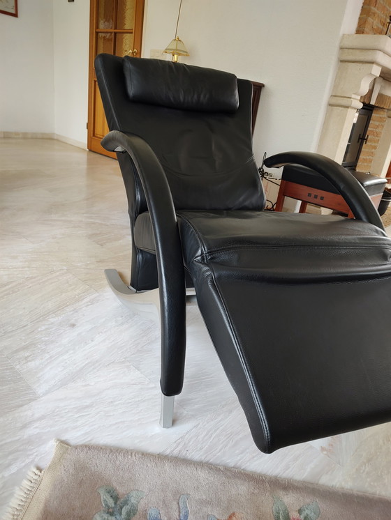 Image 1 of Rolf Benz 3100 relaxfauteuil zwart leer