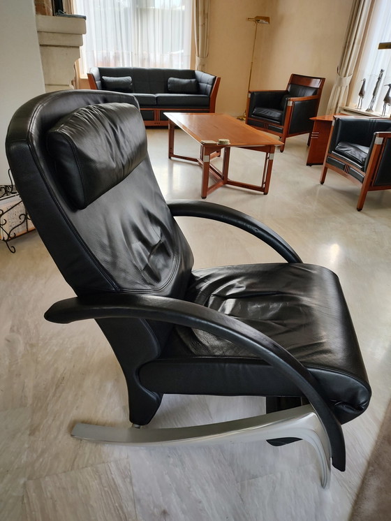 Image 1 of Rolf Benz 3100 relaxfauteuil zwart leer