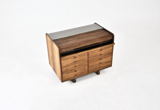 Image 1 of "804" bureau met rolblad van Gianfranco Frattini voor Bernini, 1960S