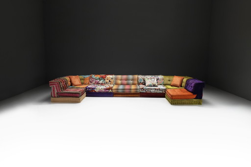 Prachtige kleurrijke Mah Jong Missoni stof van Hans Hopfer voor Roche Bobois Frankrijk