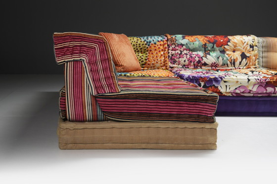 Image 1 of Prachtige kleurrijke Mah Jong Missoni stof van Hans Hopfer voor Roche Bobois Frankrijk