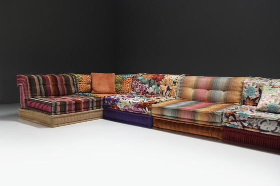 Image 1 of Prachtige kleurrijke Mah Jong Missoni stof van Hans Hopfer voor Roche Bobois Frankrijk