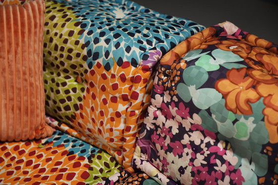 Image 1 of Prachtige kleurrijke Mah Jong Missoni stof van Hans Hopfer voor Roche Bobois Frankrijk