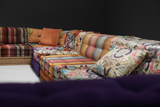 Image 1 of Prachtige kleurrijke Mah Jong Missoni stof van Hans Hopfer voor Roche Bobois Frankrijk