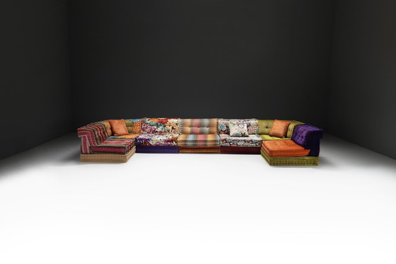 Image 1 of Prachtige kleurrijke Mah Jong Missoni stof van Hans Hopfer voor Roche Bobois Frankrijk