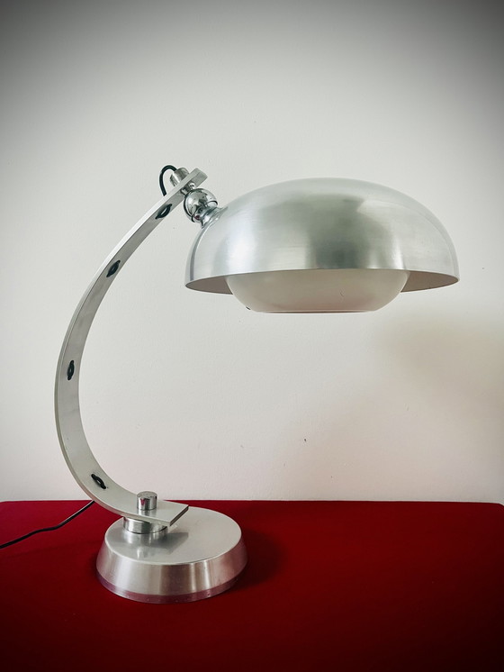 Image 1 of Vintage Italiaanse Bureaulamp Toegewezen Aan Angelo Lelli - Arredoluce 