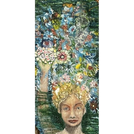 Image 1 of Vintage olieverf op doek "Ophelia" door Elodie Huré