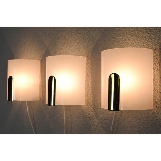 Image 1 of Mid Century Luciet en messing wandlamp door Metalarte, Spanje 1980