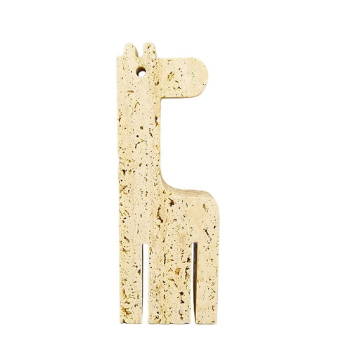 1970S Originele Grote Travertijn Giraffe Sculptuur Door Enzo Mari Voor F.Lli Mannelli