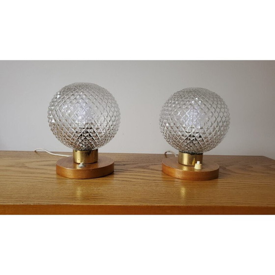 Image 1 of Paar mid century tafellampen, jaren 1970