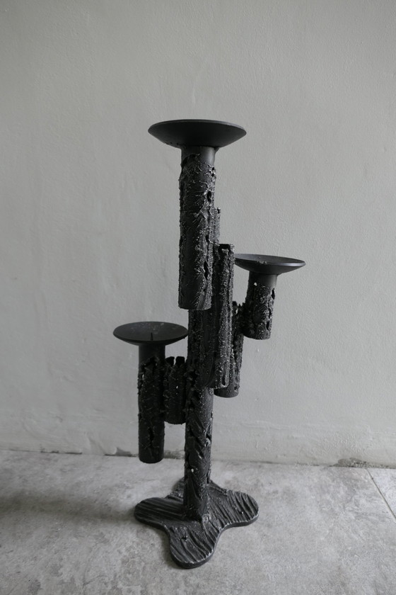 Image 1 of Grote Vintage Brutalist Kandelaar 
