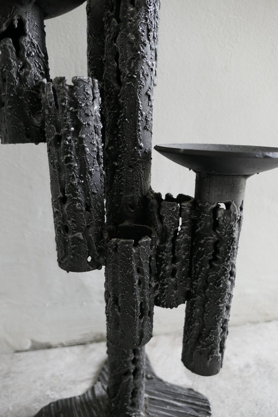 Image 1 of Grote Vintage Brutalist Kandelaar 