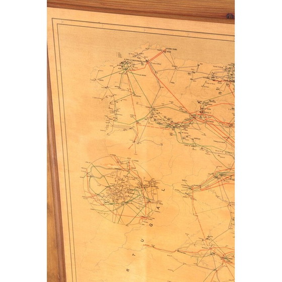 Image 1 of Vintage houten elektriciteitsnet poster, Spanje 1980