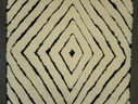 Berber tapijt - 259 cm x 155 cm - wit en zwart wol