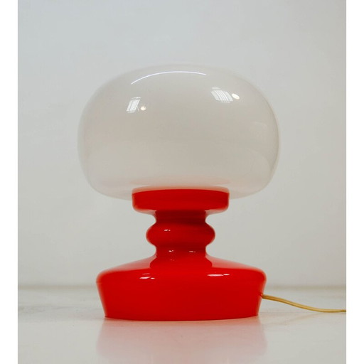 Vintage glazen tafellamp van Valasske Mezirici 1970