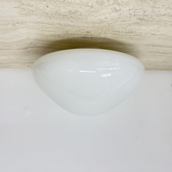 Image 1 of Duitse Mid Century Glazen 961 Plafond- of Wandlamp van Wilhelm Wagenfeld voor Lindner, 1950S