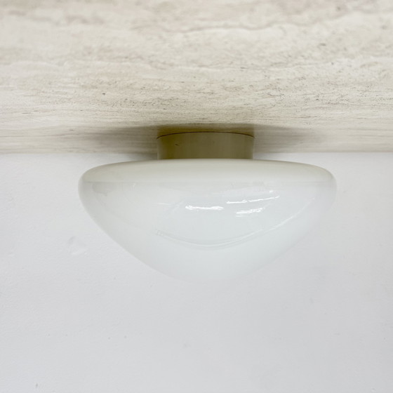 Image 1 of Duitse Mid Century Glazen 961 Plafond- of Wandlamp van Wilhelm Wagenfeld voor Lindner, 1950S