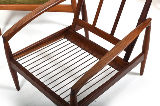 Image 1 of Paar Kai Kristiansen 'Paper Knife' fauteuils 1960S