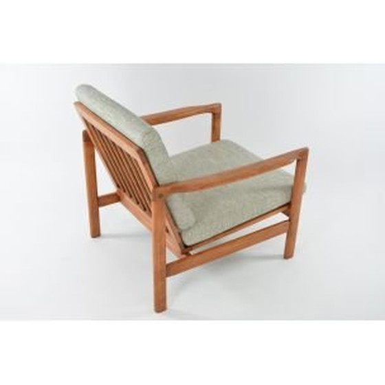 Image 1 of Vintage fauteuil BZ grijs en crème krullende fauteuil Scandinavisch