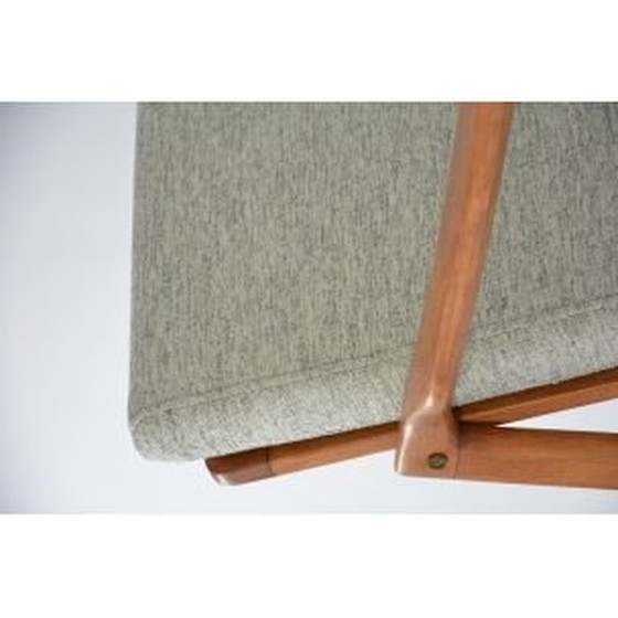 Image 1 of Vintage fauteuil BZ grijs en crème krullende fauteuil Scandinavisch