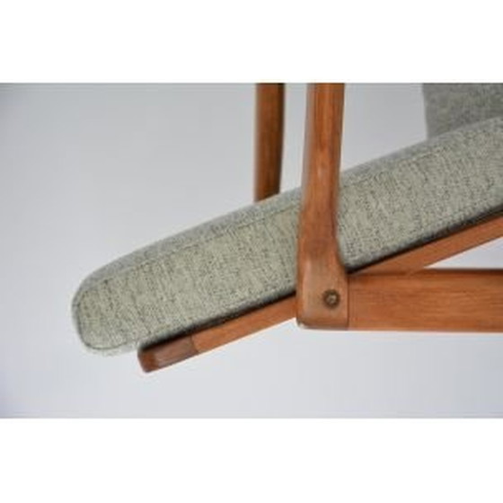 Image 1 of Vintage fauteuil BZ grijs en crème krullende fauteuil Scandinavisch