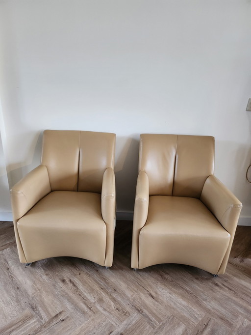 2X Leolux Galathea Fauteuils