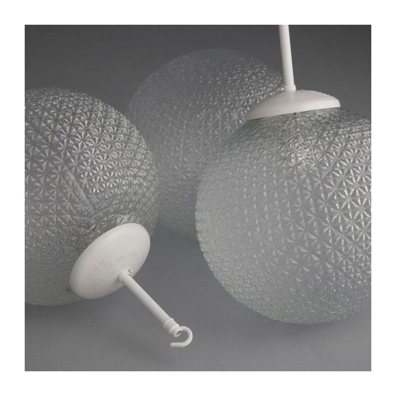 Image 1 of Vintage kruis diamanten glazen hanglamp, Tsjecho-Slowakije