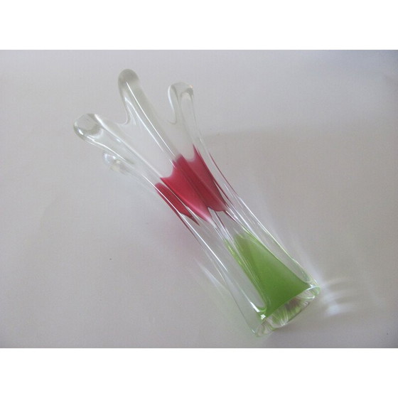 Image 1 of Vintage metalen vaas van J. Hospodka, Tsjecho-Slowakije 1960