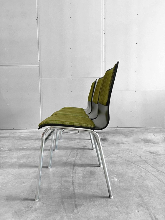 Image 1 of 4x vintage stapelstoelen uit de midden eeuw